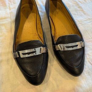 COACH Black Leather Women's Loafers
